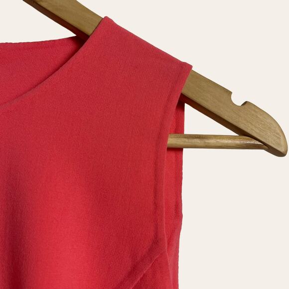 Michael Kors Collection Coral Pink Wool Sleeveless Fit & Flare Dress Size 2 - Picture 6 of 9